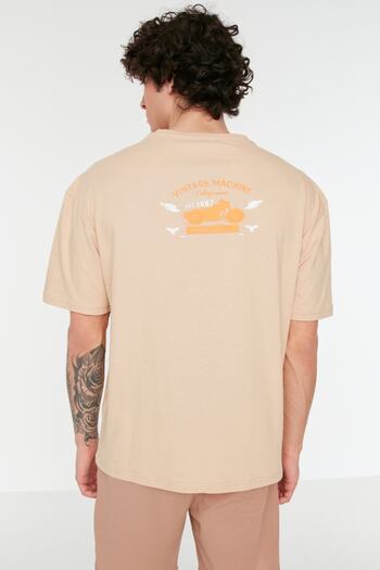 Trendyol Collection Motocyklové oversize bavlněné tričko - Tmnss22Ts1425