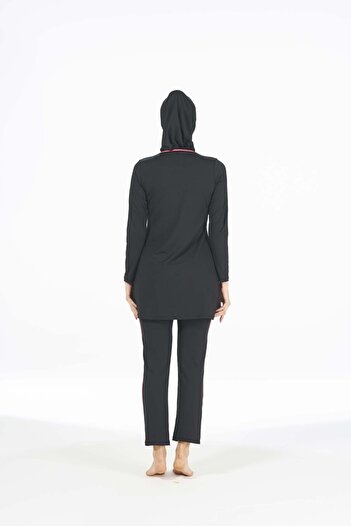Estiva Women's Fully Covered Hijab Swimsuit - Black