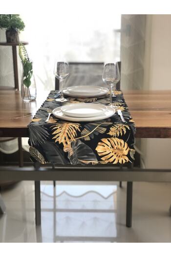 desen izmir American Service, Oriental Cut Gold Leaf Runner
