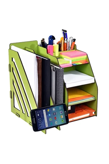 Cetinshop Document Rack Practical Table Top Organizer Gift Wooden Organizer
