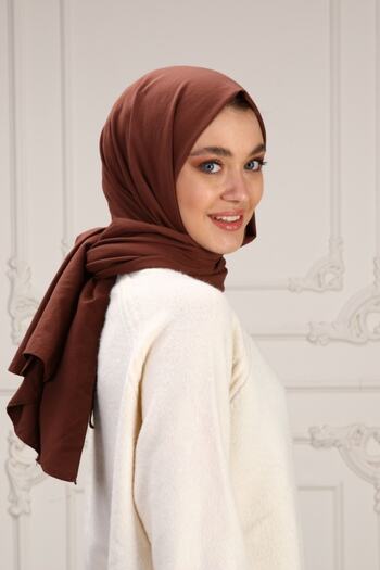 Naciye Sultan Cotton Jazz Shawl Chocolate