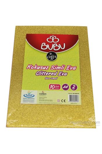 Bubu 10 Colored Eva Glitter 20X30 cm - 1.8 mm