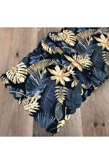 desen izmir American Service, Oriental Cut Gold Leaf Runner
