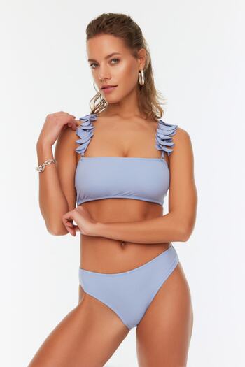 Trendyol Collection Μπλε κανονικό μπικίνι μέσης TBESS21BA0006