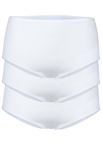 BSM White Modal Soft 3-Piece High Waist Women's Panties Set