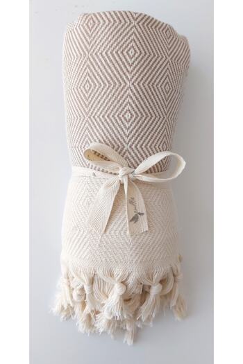 EMİLLİE Double Diamond Loincloth Set Beige