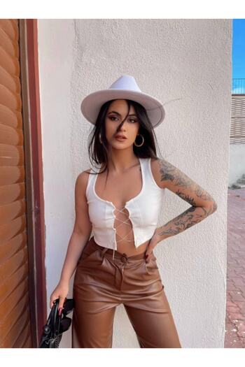 alenmoda Camolă cu lanț alb pentru femei