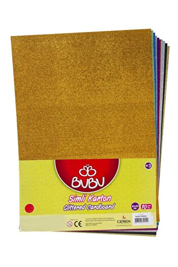 Bubu Glitter Background Cardboard 50x70cm Pack of 10