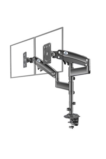 VONTECH North Bayou Nb H180 Mnt05 22-32" LCD LED Dual Monitor Holder Monitor Stand with Shock Absorber