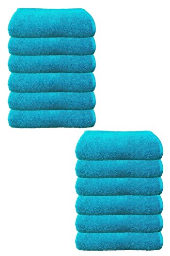 Elmira Textile Pack of 12 Paint Resistant Microfiber Hand and Face Sports Hairdresser Towels 50x90