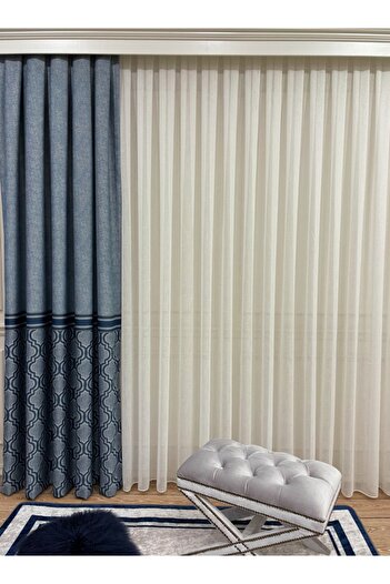 Brillant Blackout Darkening Backdrop Printed Damask Pattern 1/2,50 Pleat Background Curtain