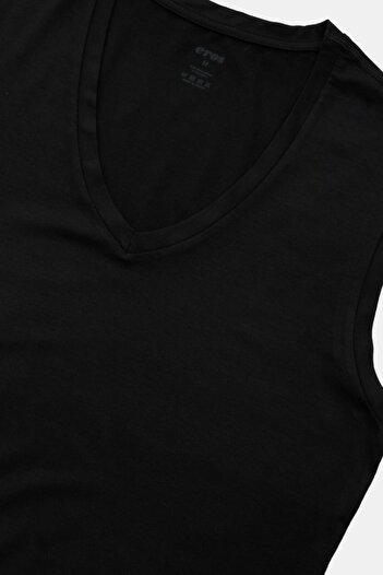 Eros Micromodal V Yaka Kolsuz T-shirt