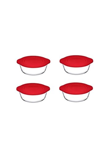 Paşabahçe 1450 Cc 4 Pieces Borcam Plastic Lid Storage Container