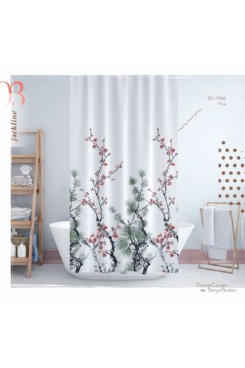 Jackline Κουρτίνα Μπάνιου Ντους Διπλό Φύλλο 2x110x200 cm