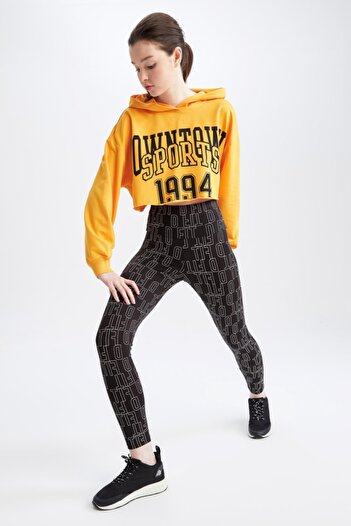 DeFacto Fit Printed High Waist Sports Leggings