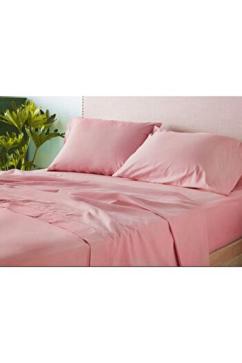 Gelincik Çeyiz Sheet Set, Sheet + 2 Pillowcases, 100% Cotton 62 Strings Super Ranforce Fabric