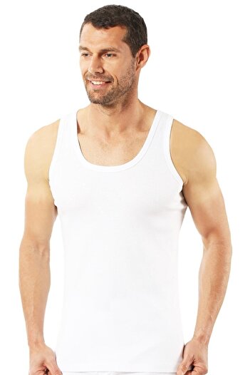 HARMAN TEKSTİL 6-pack Cotton White Men's Undershirt