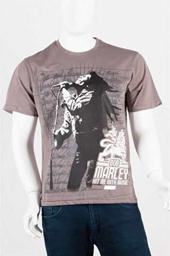 Dünyadan Hediyeler Bob Marley Унісекс Бавовняна футболка Regular Fit Сіра Small