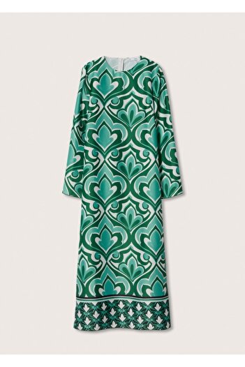 MANGO Woman Desenli Cut-out Detaylı Elbise