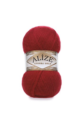 Alize Angora Gold 5 Pieces 100 Gr Red Hand Knitting Lanyard 106