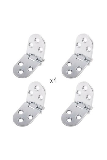 ARON (4 Pieces) Breaking Table Hinge Smart Coffee Table Folding Table Magic Coffee Table Metal Chrome Hinge 30x70mm