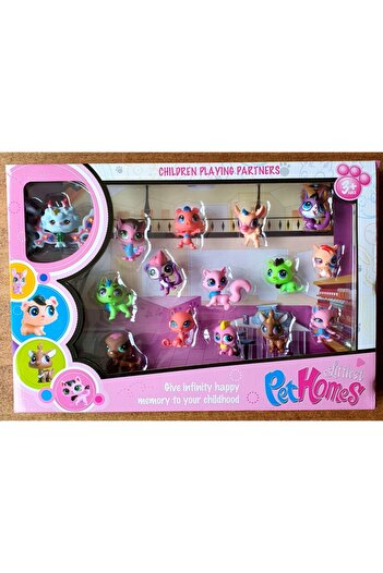 Minişler Pet Shop Minişler Toy Miniş Figures Petshops Family 15 Figure Set Toy