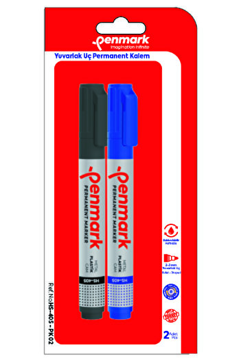 penmark Permanent Marker Round Tip 2-Piece Vacuum Blister