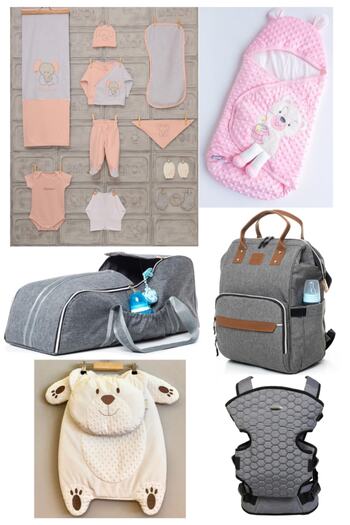 Sahra 6 Piece Large Newborn Baby Birth Set