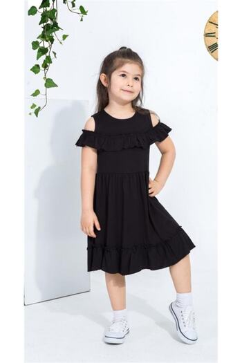 Cicitime Ruffled Dress with Straight Sleeves and Skirt
