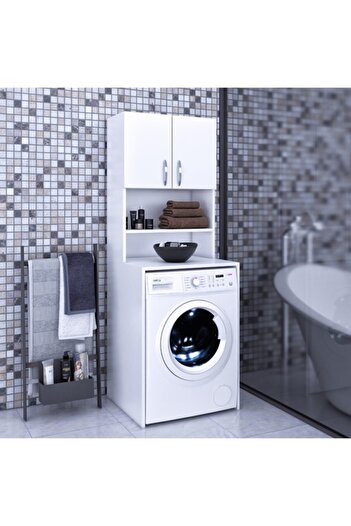 Genel Markalar Deep Banyo Dolabı Çamaşır Makinesi Dolabı 22tek666 Banyo Dolabı