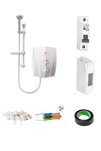 Veito Banyo Tipi Elektrikli Şofben V1200 8 Mt Kablolu Tam Takım Set