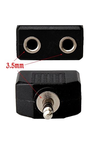 aogo 3.5mm Jak Çoklayıcı 2x 3.5 Mm Stereo Dönüştürücü 1 Erkek 2 Dişi 3.5mm Çoğaltıcı Jak