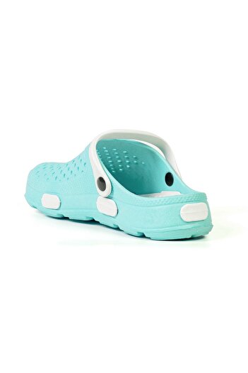 GEZER Kadın Crocs Sabo Terlik, Medikal, Hastane, Hemşire, Eva Yeşil-beyaz