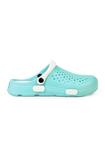 GEZER Kadın Crocs Sabo Terlik, Medikal, Hastane, Hemşire, Eva Yeşil-beyaz