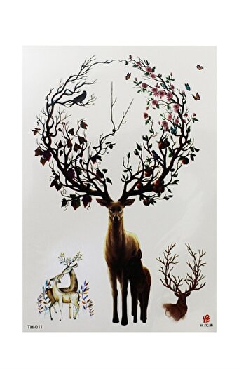 TAKIŞTIR Geçici Geyik Dövme Tattoo