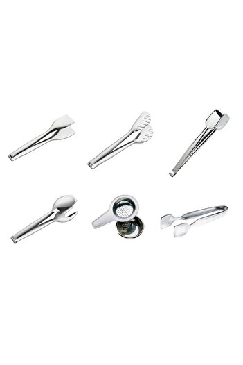 Nehir Steel Tongs 7 Pcs. Serving Ice Tongs Set - Serving Set