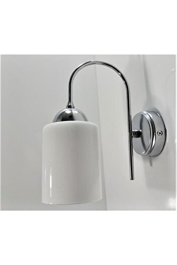 Uçar Chrome White Glass Sconce