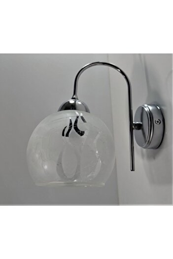 Uçar Chrome Flame Glass Sconce