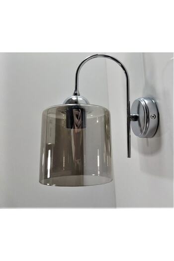 Uçar Chrome Smoked Glass Sconce