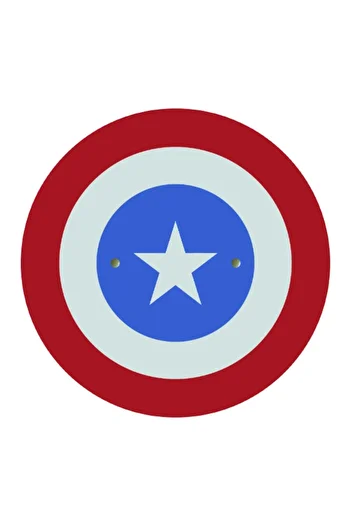 Ahtek Wooden Toy Set of 2 Captain America Shield and Blue Sword