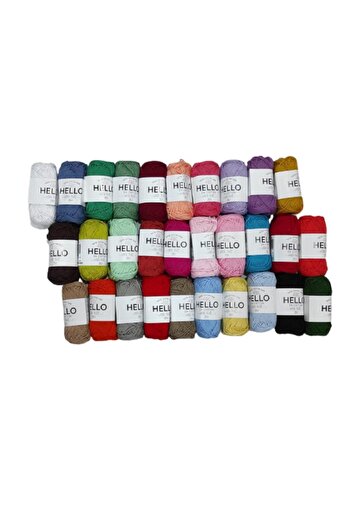 Hello 100% φυσικό βαμβάκι και νήμα Amigurumi 25 γραμμάρια 30 χρωμάτων Πιστοποιημένο Oeko-tex