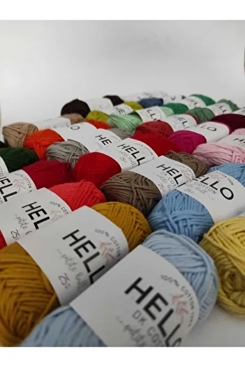 Hello 100% φυσικό βαμβάκι και νήμα Amigurumi 25 γραμμάρια 30 χρωμάτων Πιστοποιημένο Oeko-tex