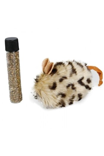 Karlie Plush Mouse with Cat Grass 10X4X4Cm Gnzrz