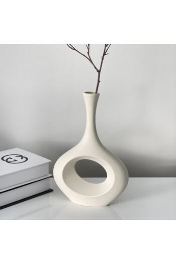 stilinbu Βάζο Bohemian Ceramic Bemol H32 - Off White