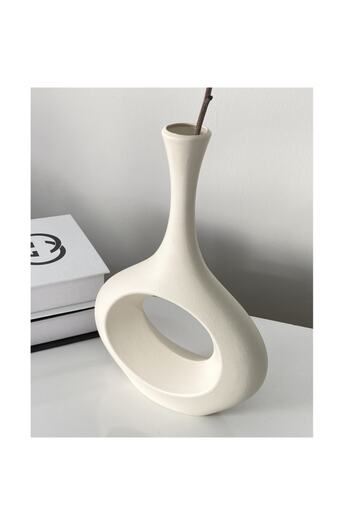 stilinbu Βάζο Bohemian Ceramic Bemol H32 - Off White