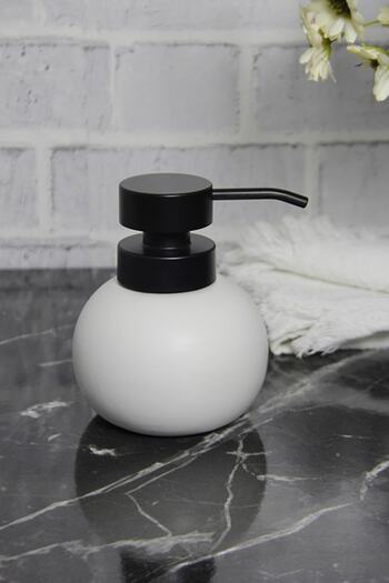 GÖNÜL Λευκό πορσελάνινο Stoneware Chubby - Δοχείο υγρού σαπουνιού