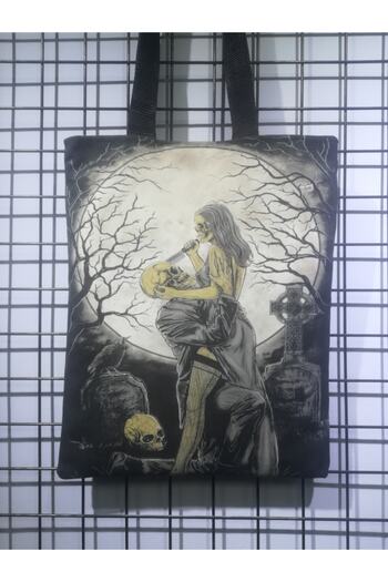 owl bag Τσάντα ώμου από ύφασμα σε γοτθικό στυλ -love Revenge Pattern Design