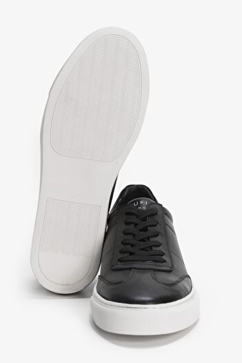 Lufian Josef Erkek Deri Sneaker Ayakkabı Siyah