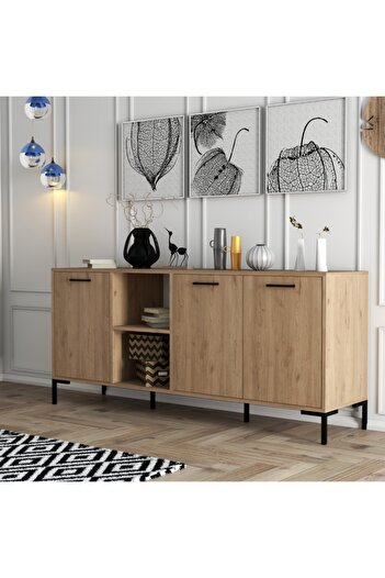 Mezza 1636 Aurora 180 Cm (METAL AYAKLİ) Modern Konsol Sepet