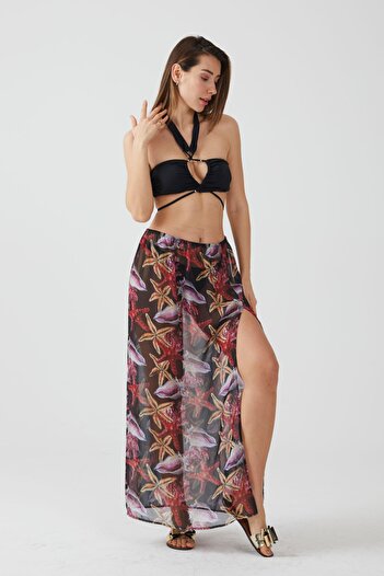 AYSHOME Ays Home Seashell Pattern Beach Skirt